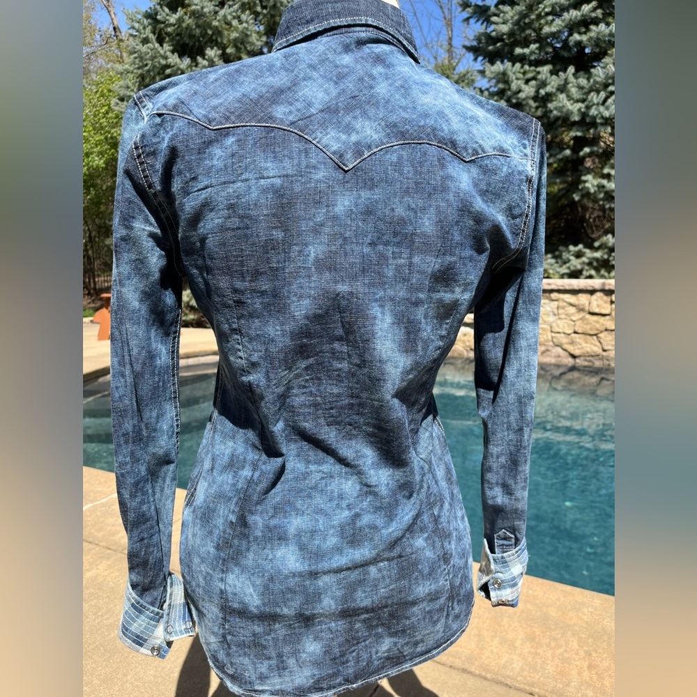 True Religion Lightweight Denim Button Down - Picture 2 of 11